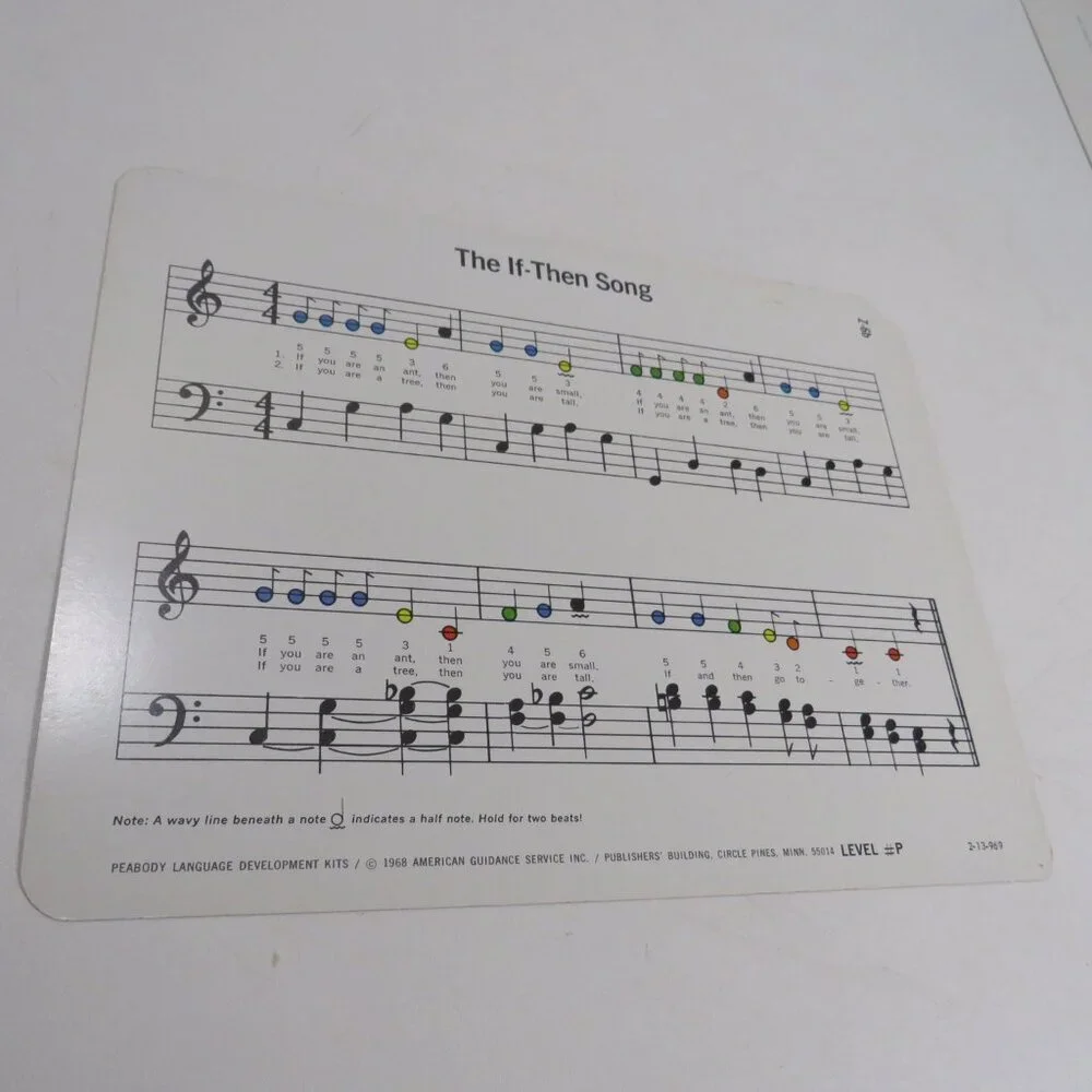 Peabody 60s Xylophone Music (5) Cards DOUBLE SIDED incomplete set